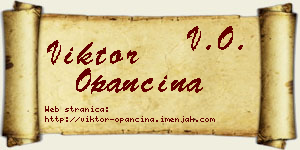 Viktor Opančina vizit kartica